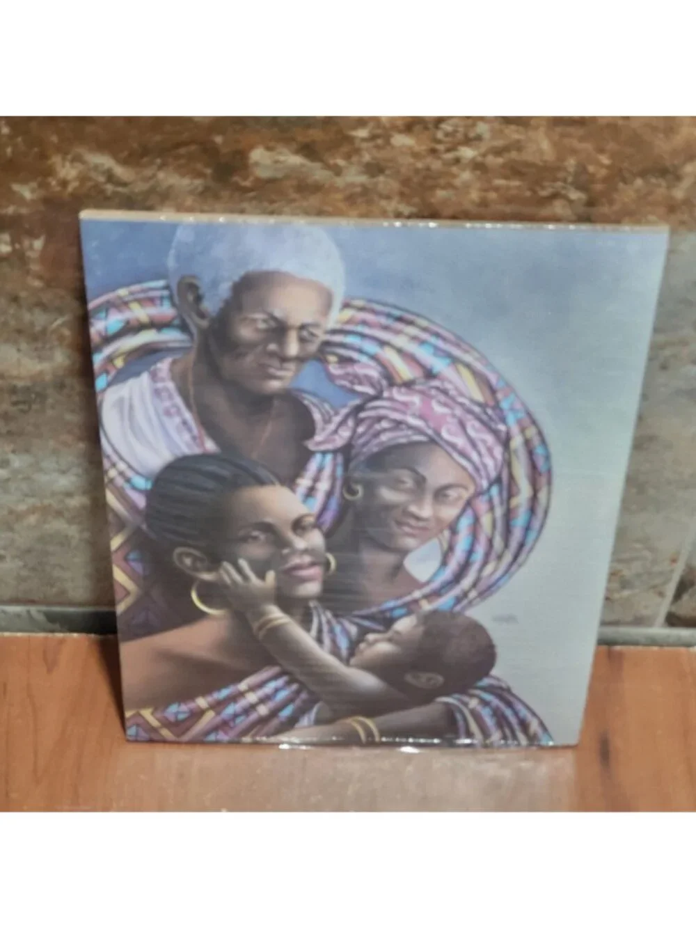 Vintage Unframed Four Generations Women Baby Art Print 1995 Mira Pio